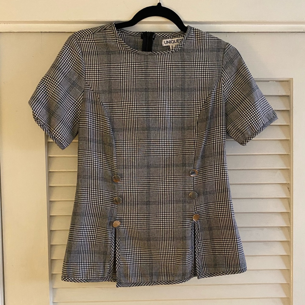ASOS Unique21 Check Short Sleeve Top